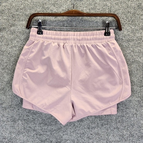 Mondetta Shorts Womens XS Pink Perforated Lined Athletic Running Activewear - Picture 6 of 12